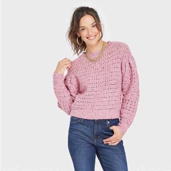 Soft Woven Pink Sweater - Picture 8 of 9